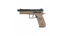 KJ WORKS CZ 75 P-09 Tactical GBB Pistol (CO2, TAN)