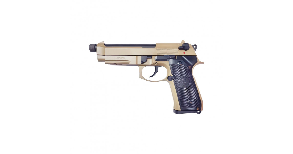KJ WORKS M9A1 TBC GBB Pistol (Full Metal, TAN, Gas) MPN: M9A1TBC-TAN