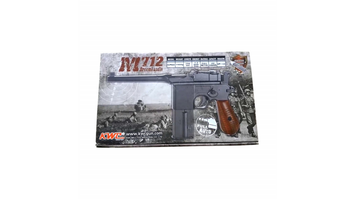KWC MAUSER M712 Broomhandle GBB Pistol (CO2, 6mm)