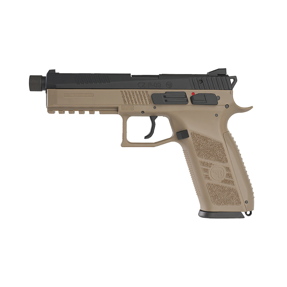 KJ WORKS CZ 75 P-09 Tactical GBB Pistol (GAS, TAN)