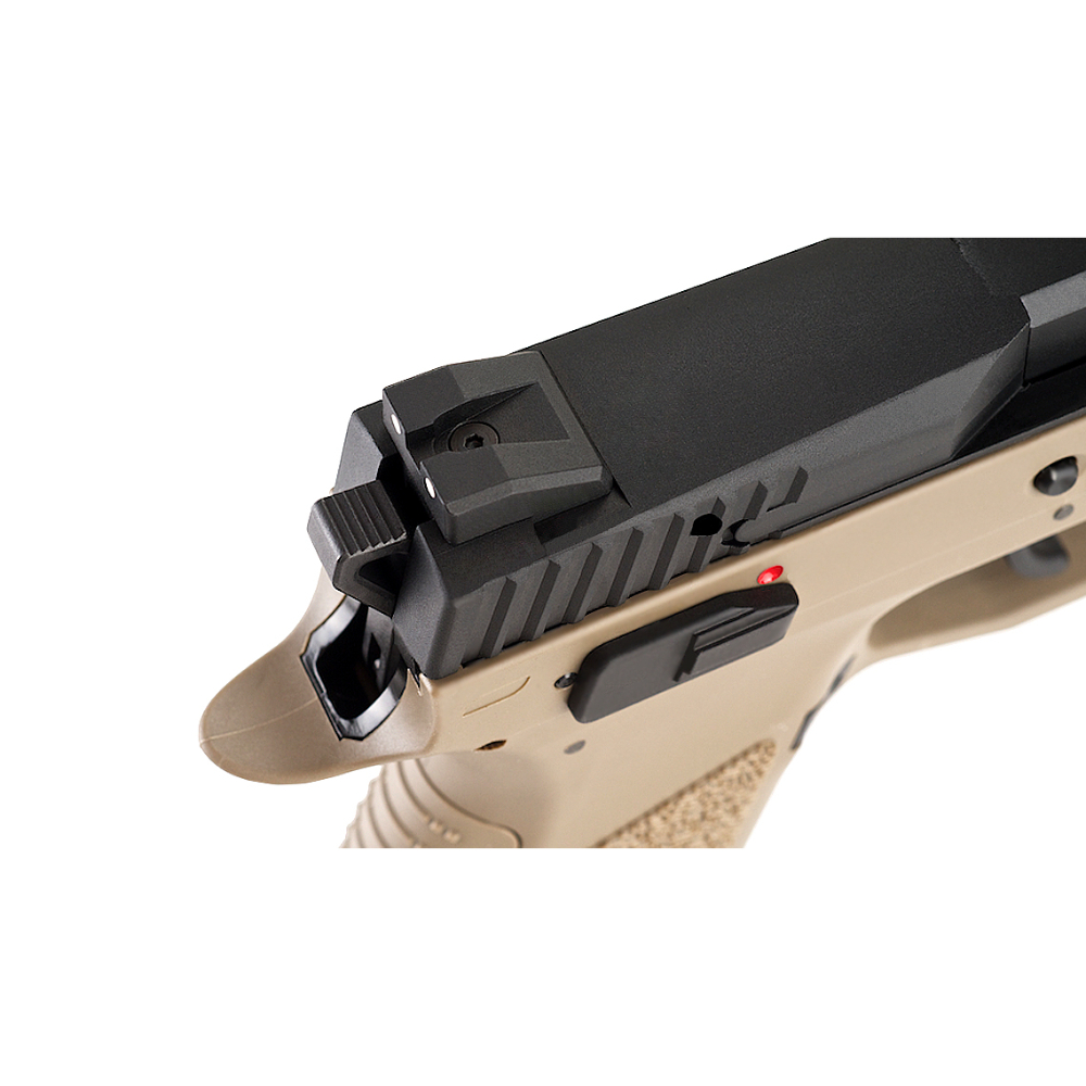 KJ WORKS CZ 75 P-09 Tactical GBB Pistol (GAS, TAN)