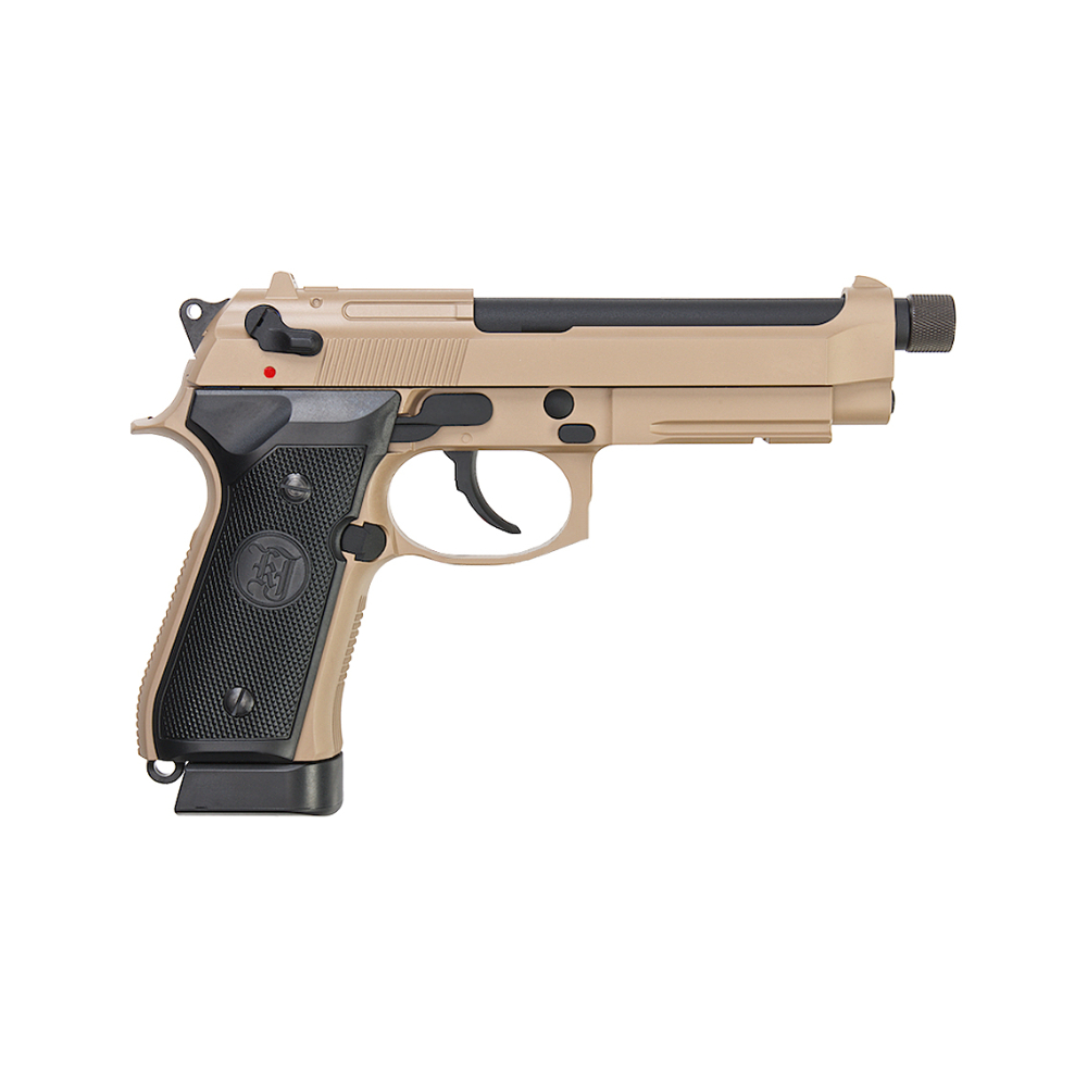 KJ WORKS M9A1 TBC GBB Pistol  (Full Metal, TAN, CO2)