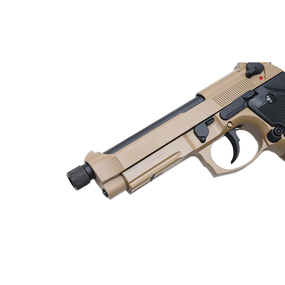 KJ WORKS M9A1 TBC GBB Pistol  (Full Metal, TAN, CO2)