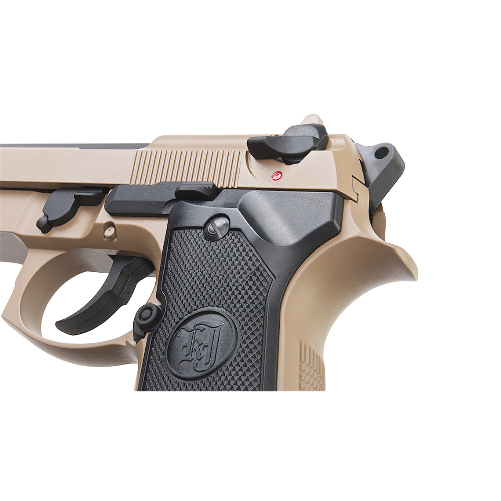 KJ WORKS M9A1 TBC GBB Pistol  (Full Metal, TAN, CO2)