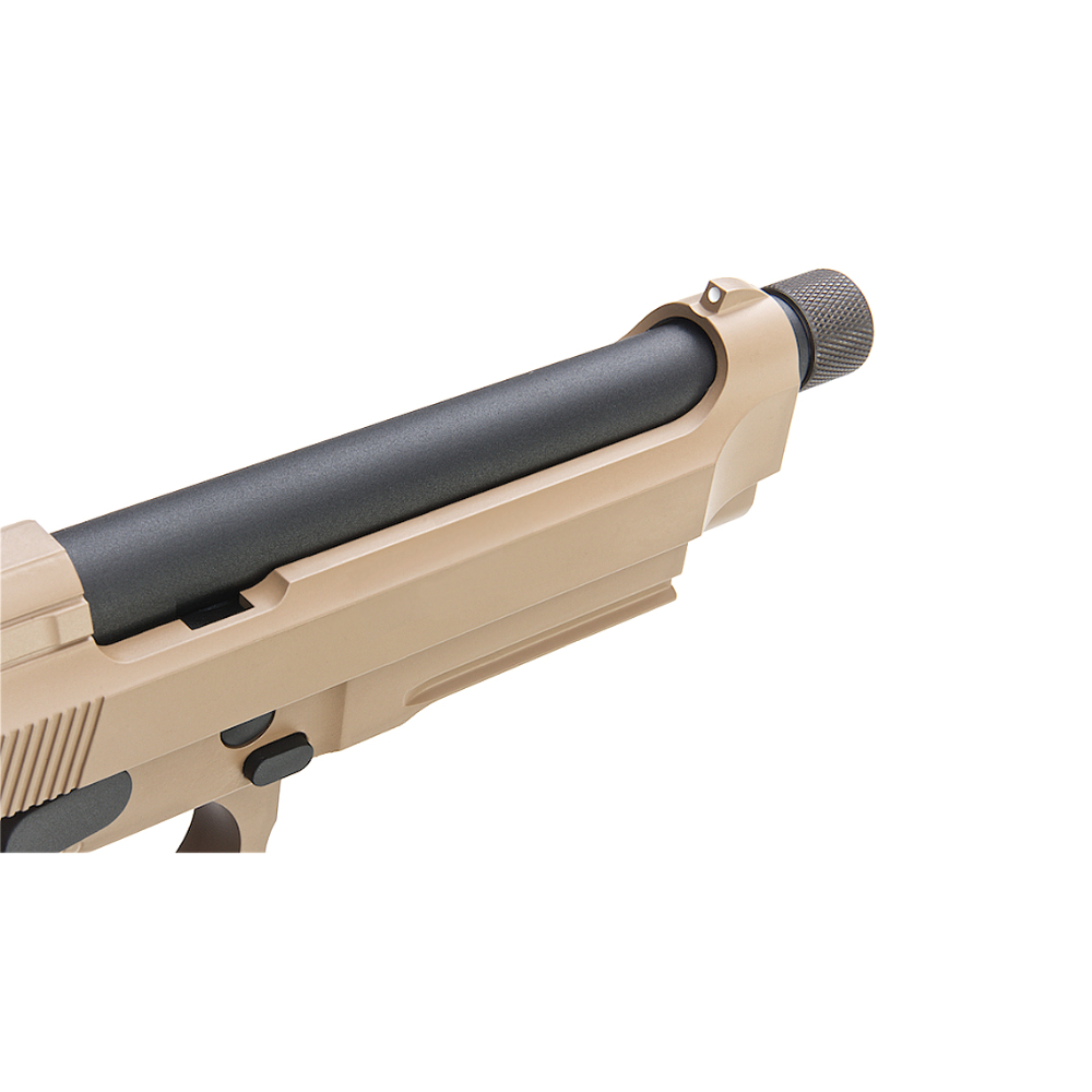 KJ WORKS M9A1 TBC GBB Pistol  (Full Metal, TAN, CO2)