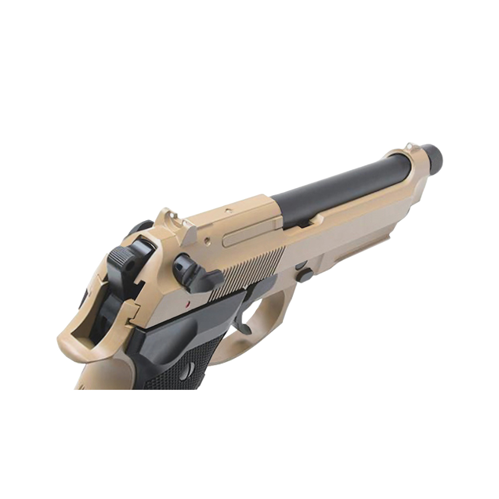 KJ WORKS M9A1 TBC GBB Pistol  (Full Metal, TAN, CO2)